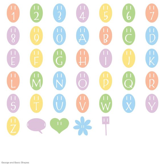 Cricut GEORGE and BASIC SHAPES font - Picture 5 of 13